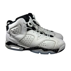 Nike Air Jordan 6 VI Retro GS White Black Speckle Basketball Shoes Boys 6.5Y